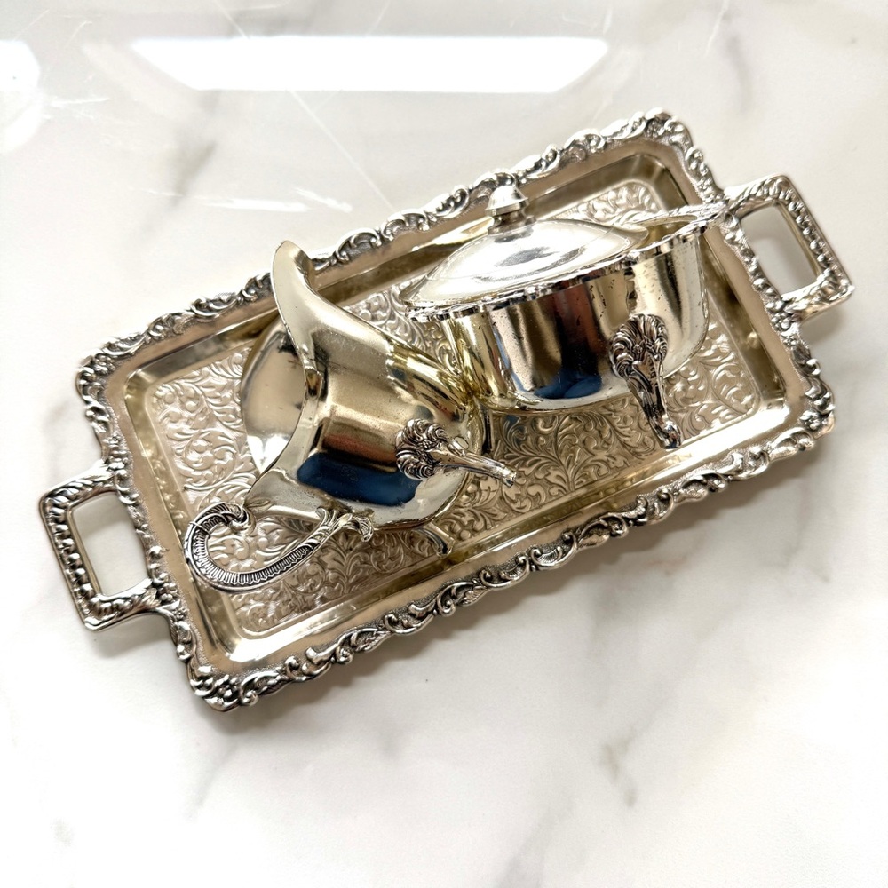 Elegant Tea Set with Tray